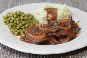 Golden Mushroom Crock Pot Steak 017