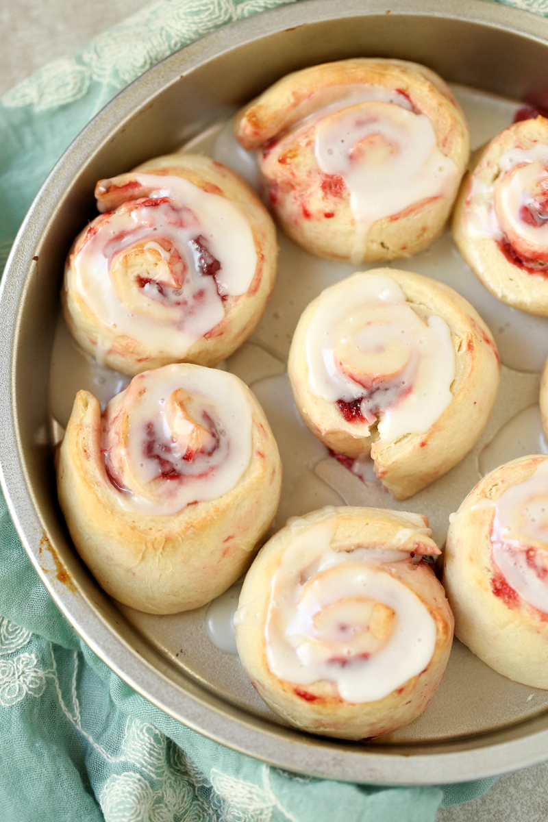 Strawberry-Sweet-Rolls-Baked