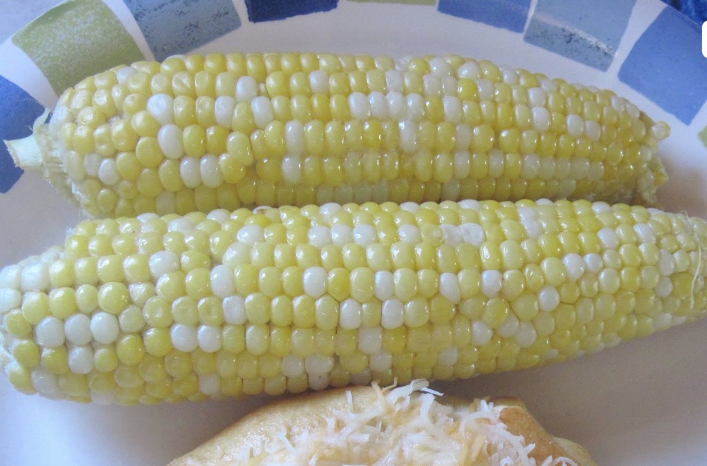 corn on the cob closeup